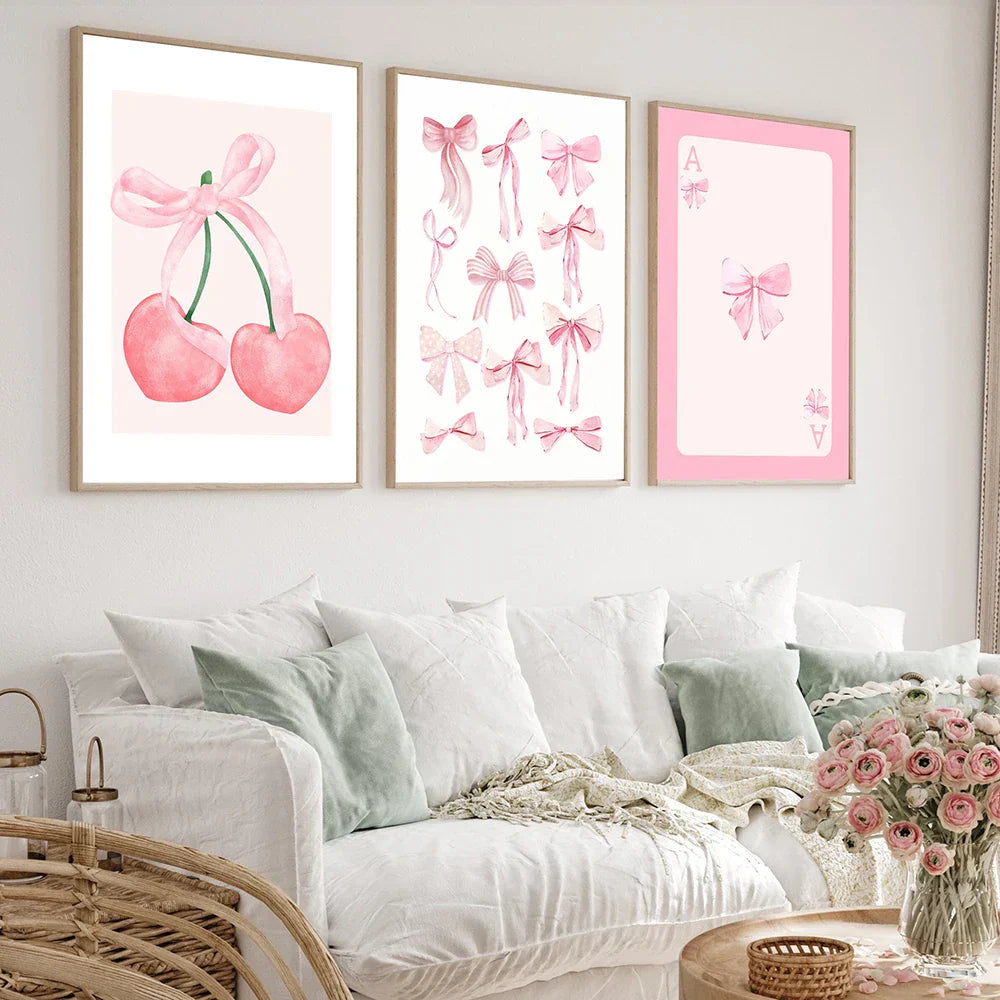 Pink Bow Coquette Poster