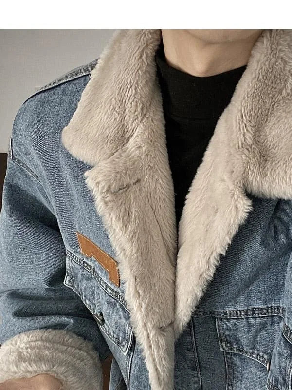 Y2K Sherpa Denim Jacket
