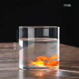 Vintage Minimalist Glass Vase Cylinder Flower
