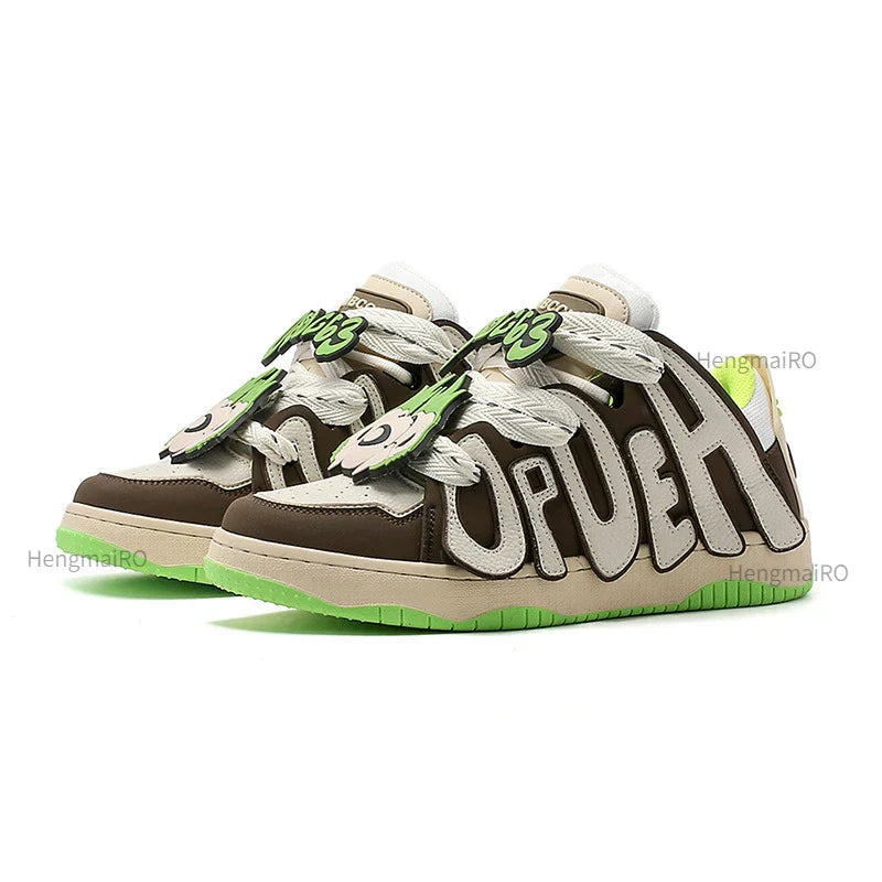 Y2K Punk Skater Letters Sneakers