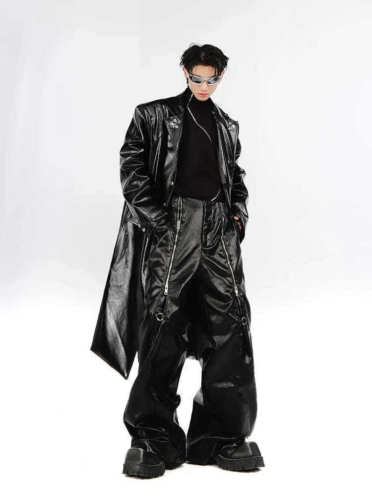 Cyperpunk Shiny Leather Pants