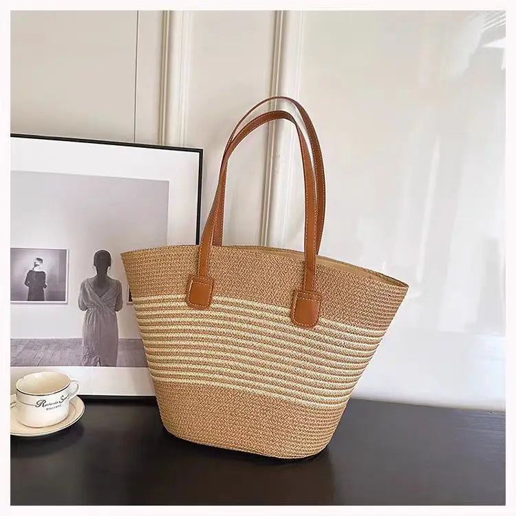 Large Basket Shape Shoulder Bag