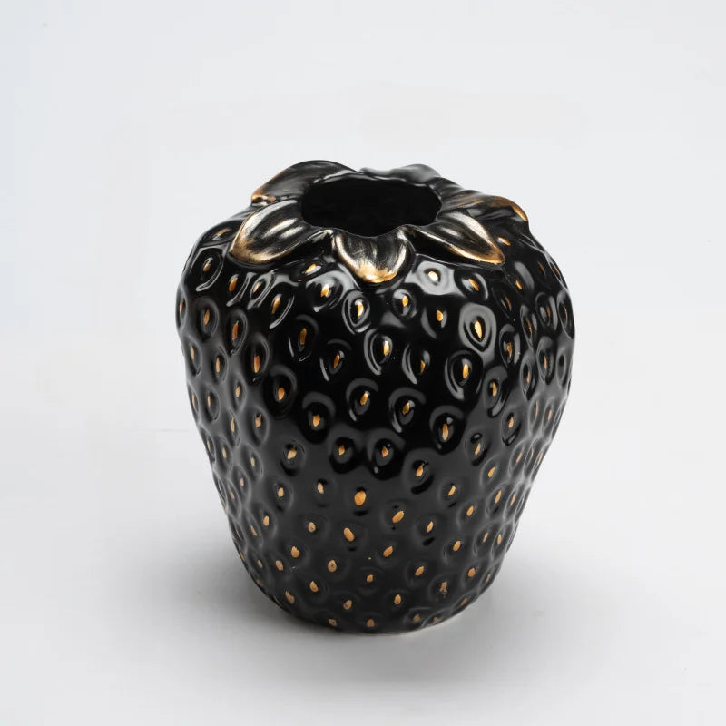 Ceramic Strawberries Vase