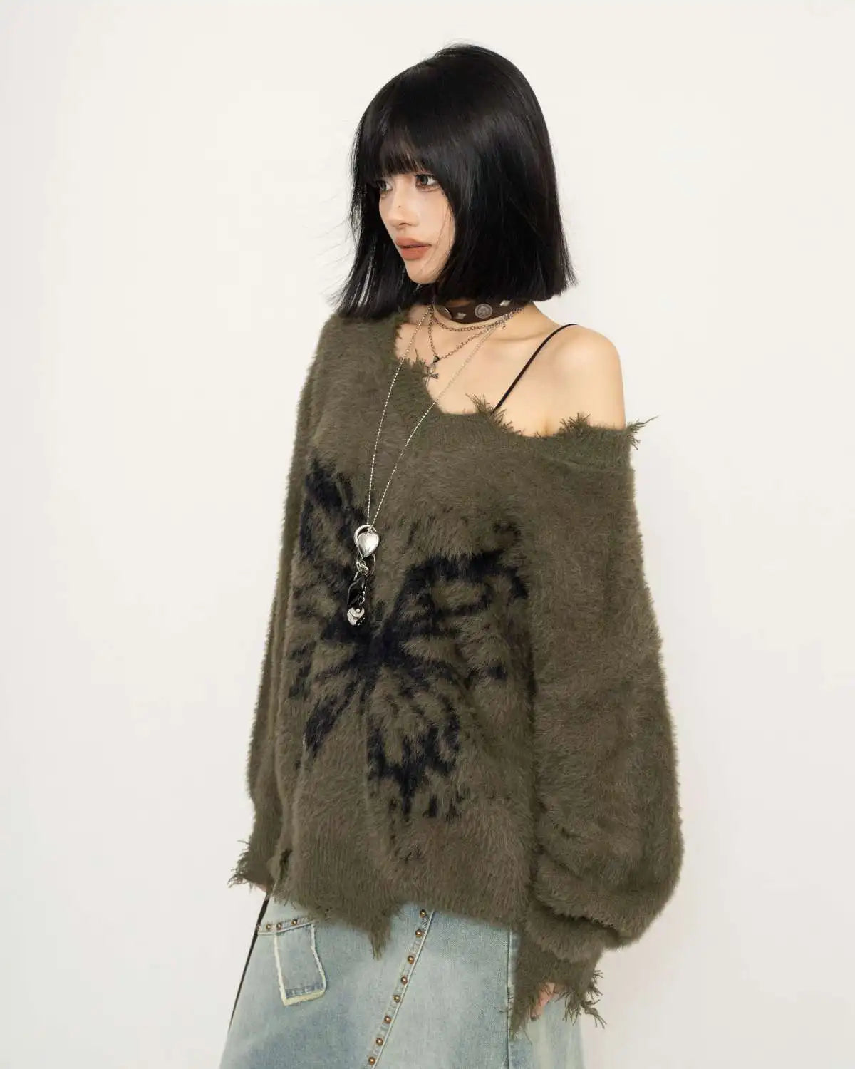 Fairy Grunge Butterfly Fluffy Sweater