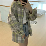 Vintage Plaid Long Sleeve Shirt