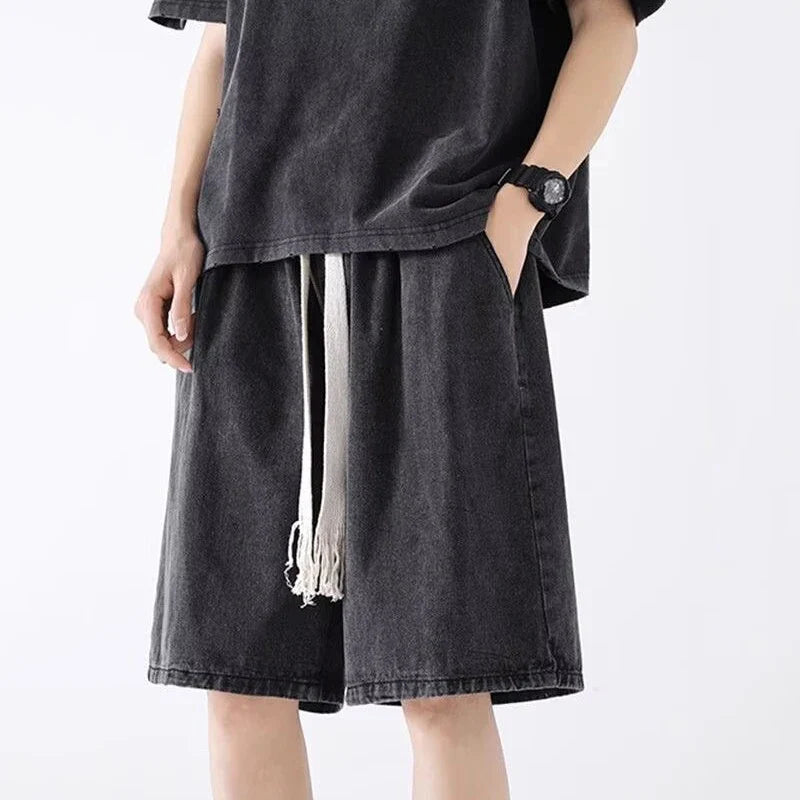 Casual Loose Fit Denim Short