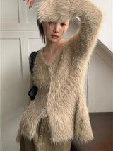 Cozy Long Sleeve Fuzzy Cardigan