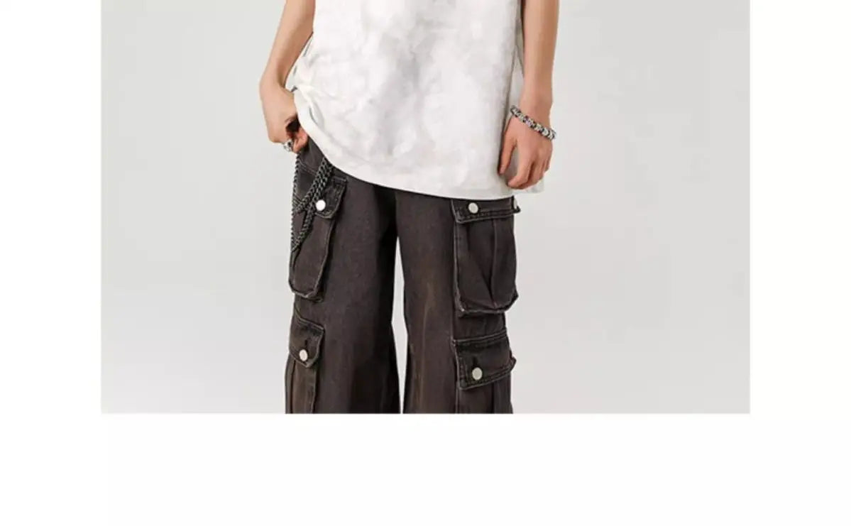 Retro Striped Tie-Dyed Loose T-Shirt
