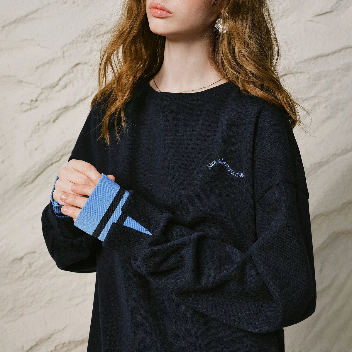 Dropped Shoulder Fleece Sweatshirt