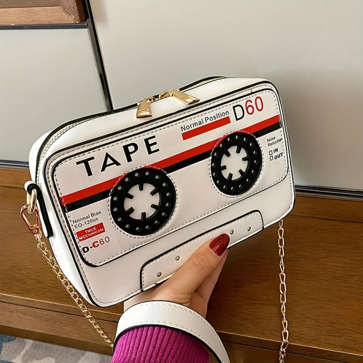 Weird Core Funny Tape Crossbody Bag