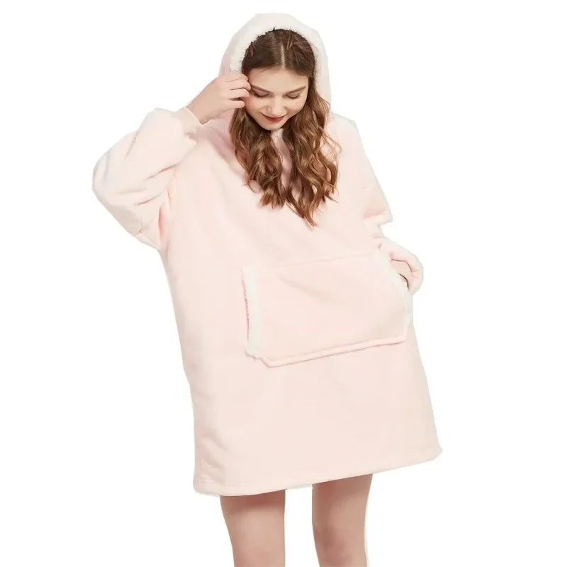 Winter Blanket Hoodie Oversized Sweatshirt