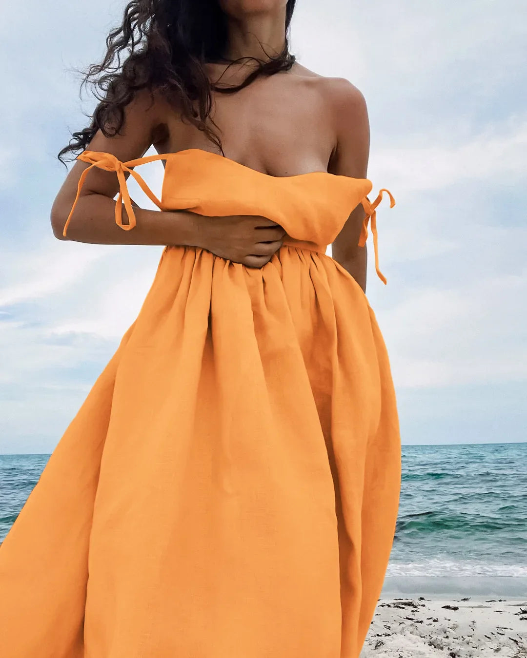 Summer Linen Midi Dress