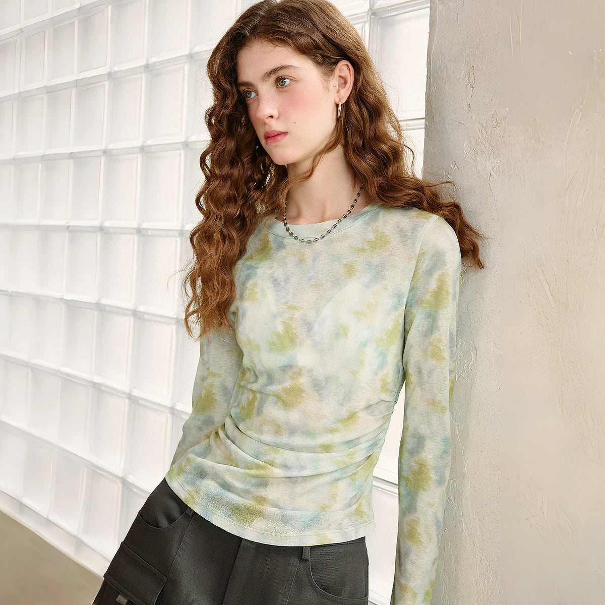 Sheer Colorful Print Top