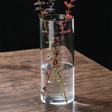 Vintage Minimalist Glass Vase Cylinder Flower