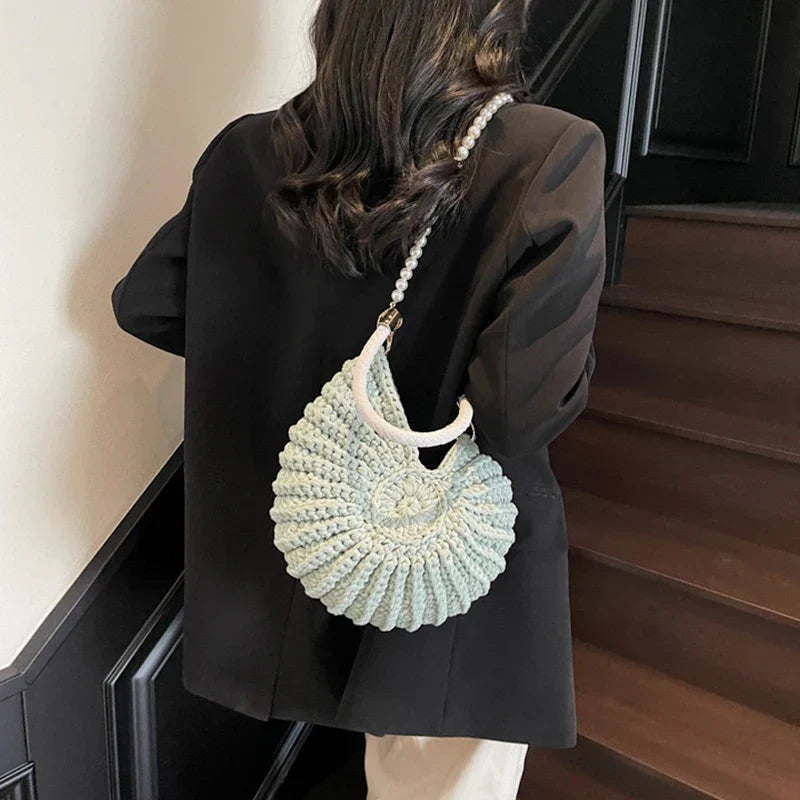 Handmade Shell Knitted Crochet Crossbody Shoulder Bag