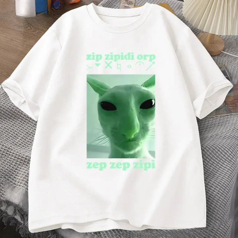 Y2K Alien Cat Tee