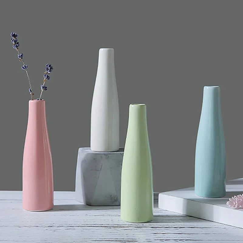 Minimalist Aesthetic Pastel Flower Vintage Vase