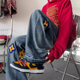 Embroidered Flower Jeans