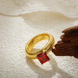 Vintage Golden Chunky Rings