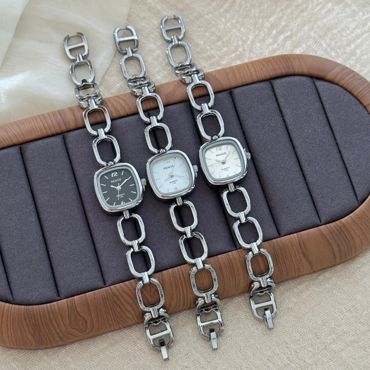 Silver Square Bracelet Watch