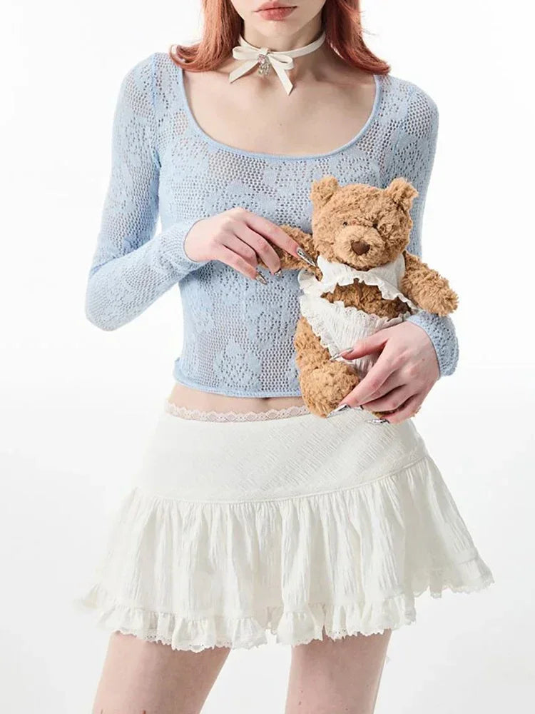 Coquette Mesh Mini Skirt
