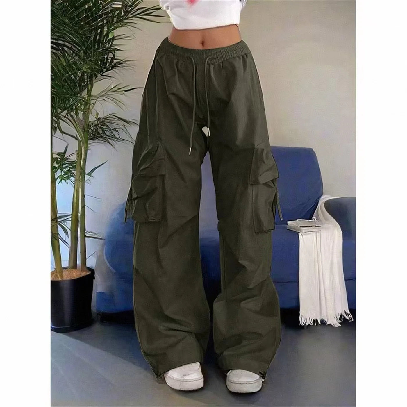 Oversized High Street Parachute Cargo Pants
