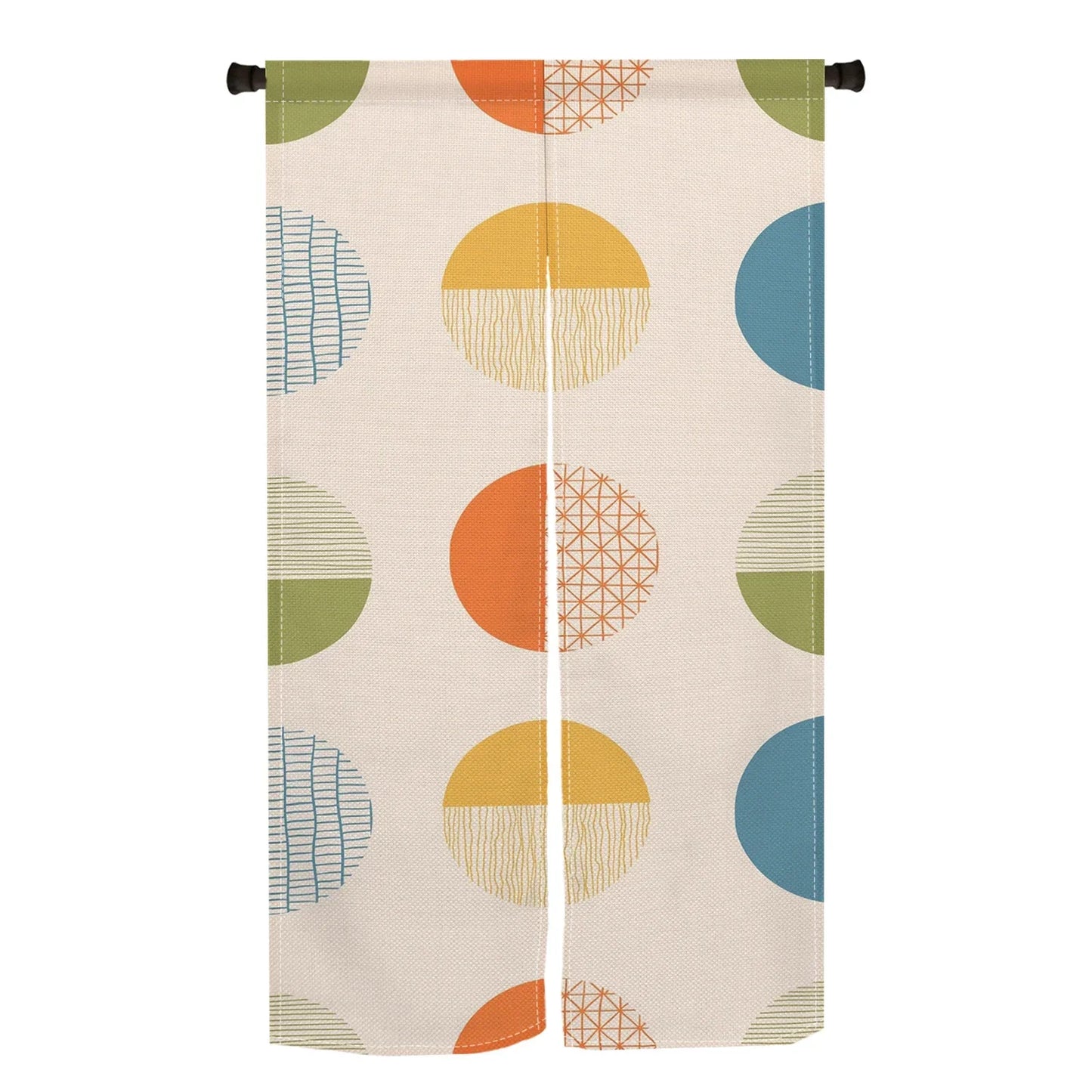 Cortinas cortas en tonos pastel para dormitorio