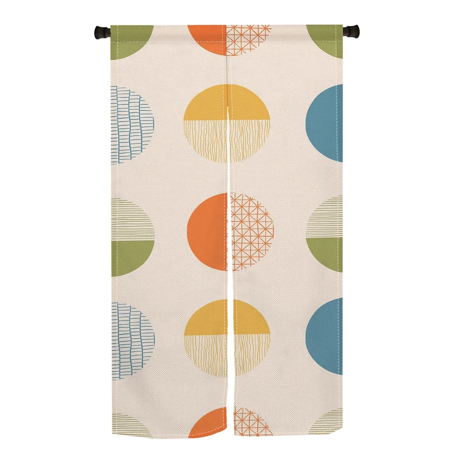 Cortinas cortas en tonos pastel para dormitorio