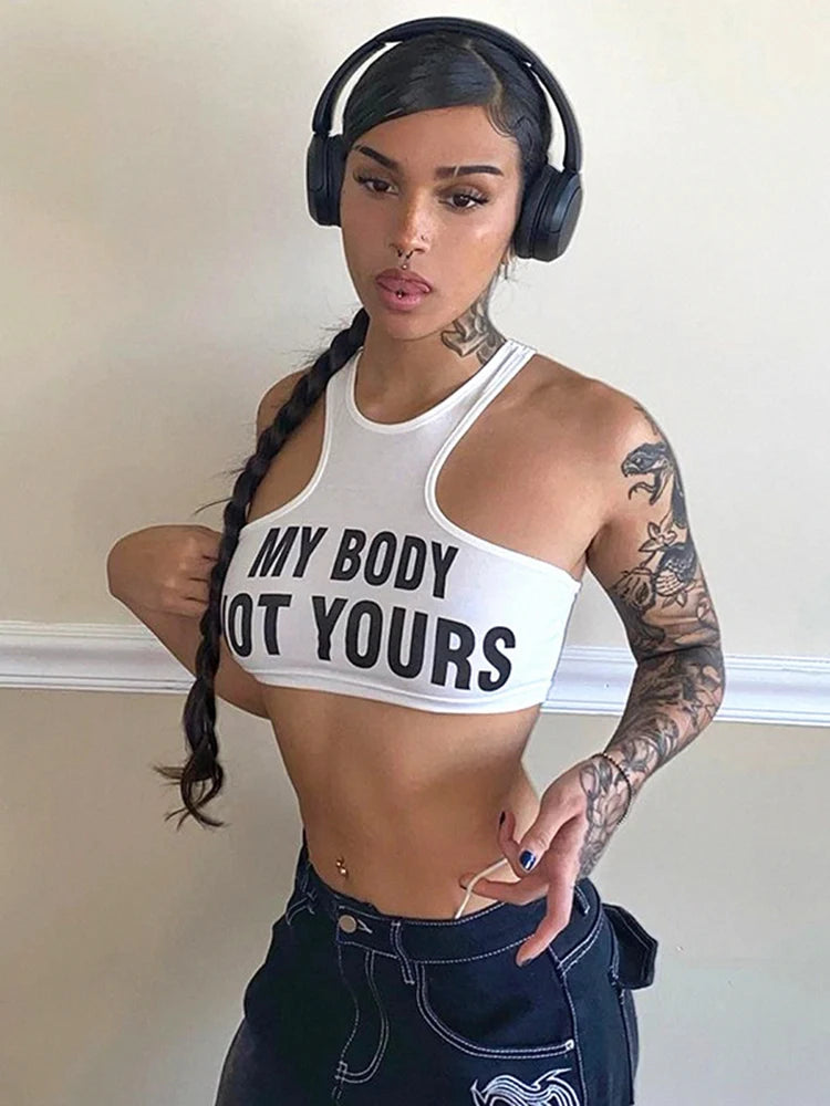 My Body Not Yours Halter Top