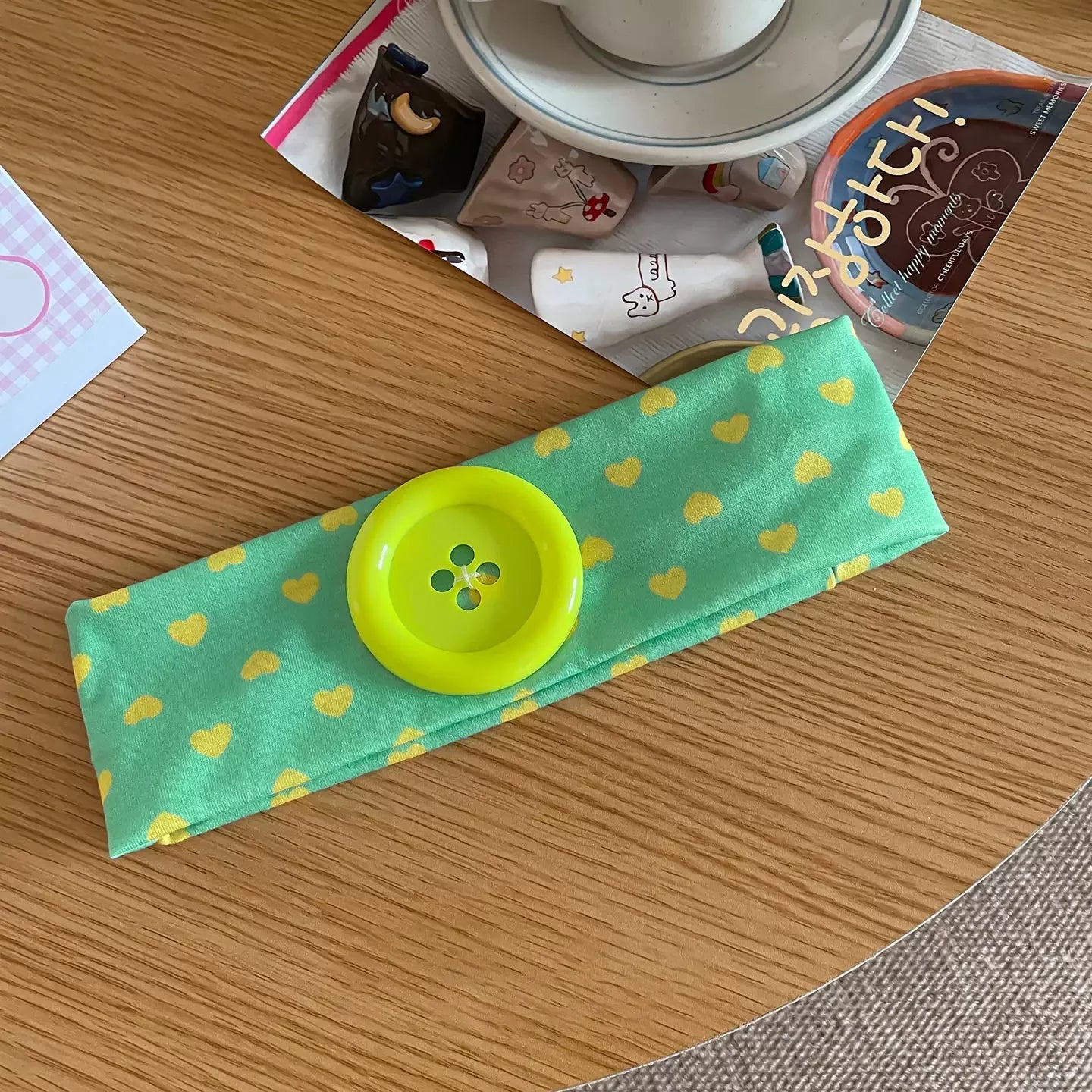 Kawaii Button Headband