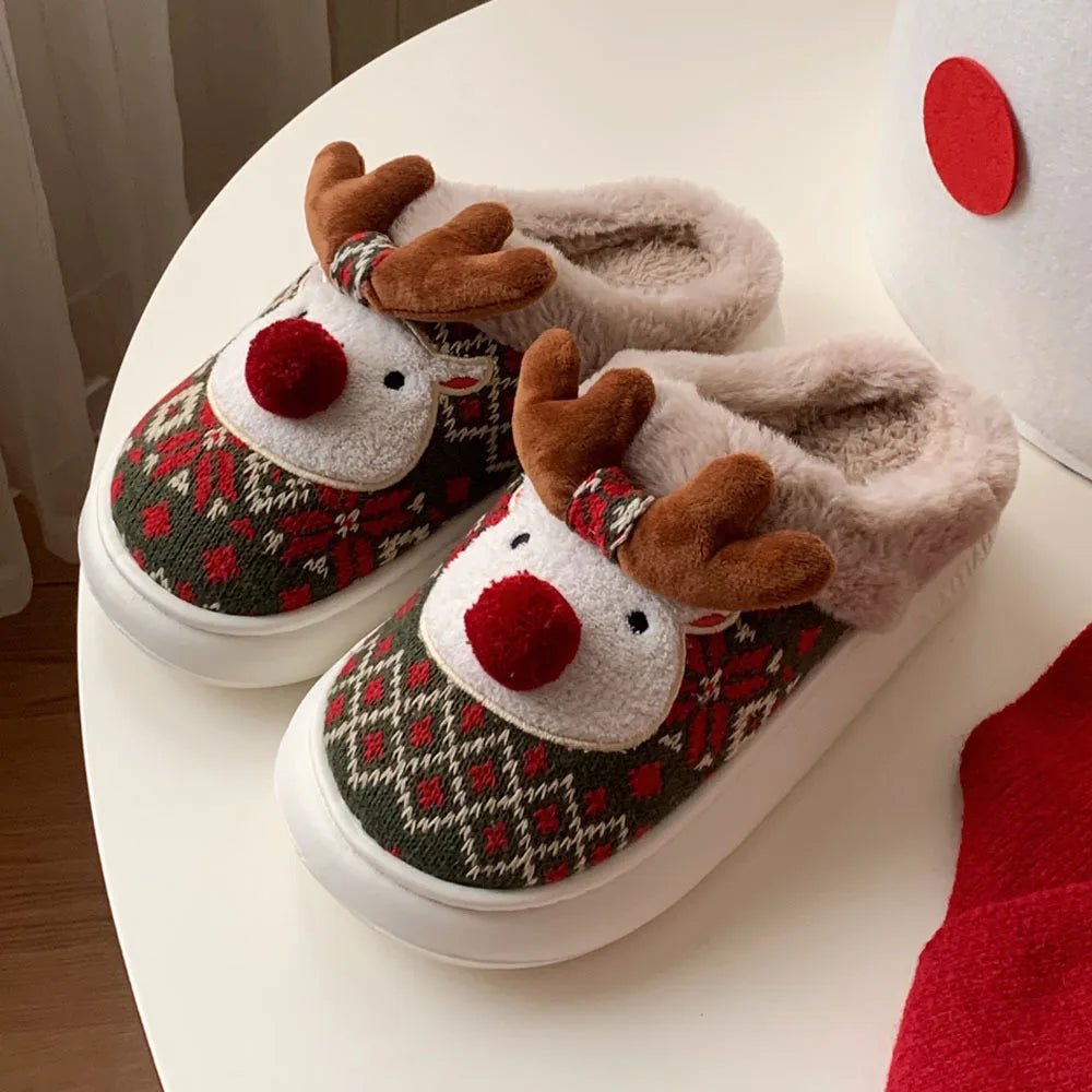 Cute Cartoon Deer Soft Slippers