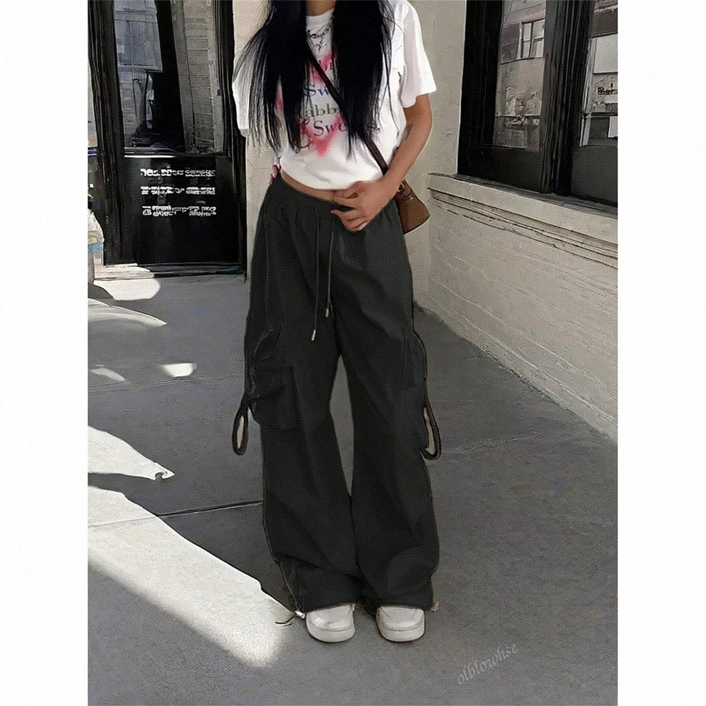 Oversized High Street Parachute Cargo Pants