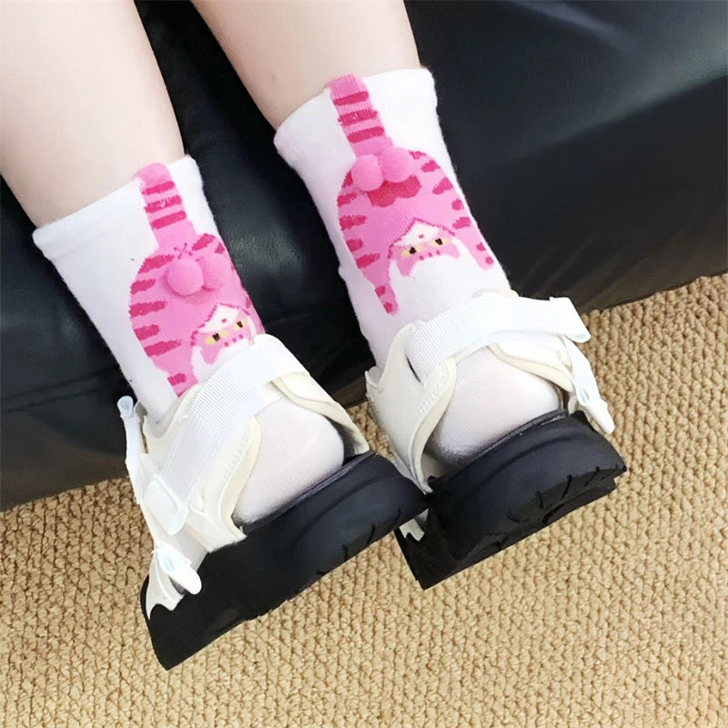 3D Cat Egg Soft Comfortable Socks