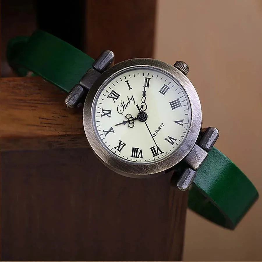 Vintage Bronze Leather Watch