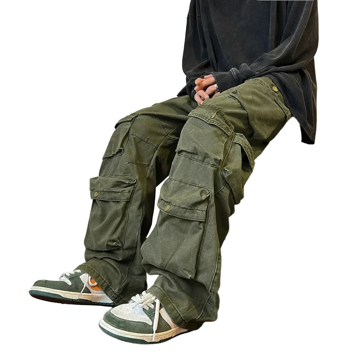 Multi-pocket Vintage Cargo Pants