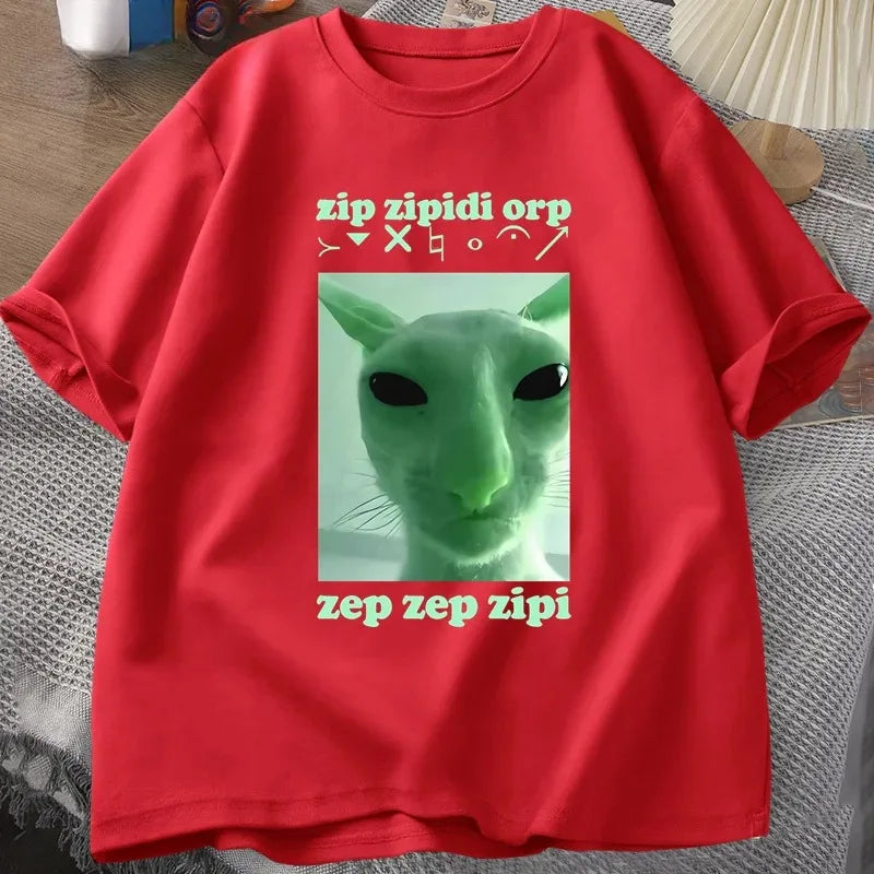 Y2K Alien Cat Tee