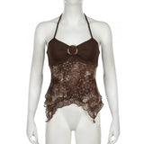 Fairy Grunge Floral Halter Top