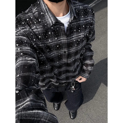 Y2K Grunge Rhinestone Shirt