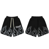 Fire Flame Printed Summer Short