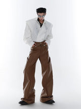 Cyperpunk Straight Leg Leather Pants