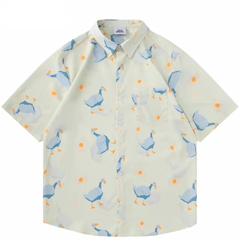 Camiseta de manga corta con diseño de huevo de pato divertido y Weird Core