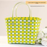 Plastic Handwoven Beach Handbag