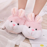 Cute Rabbit Fluffy Plush Slippers