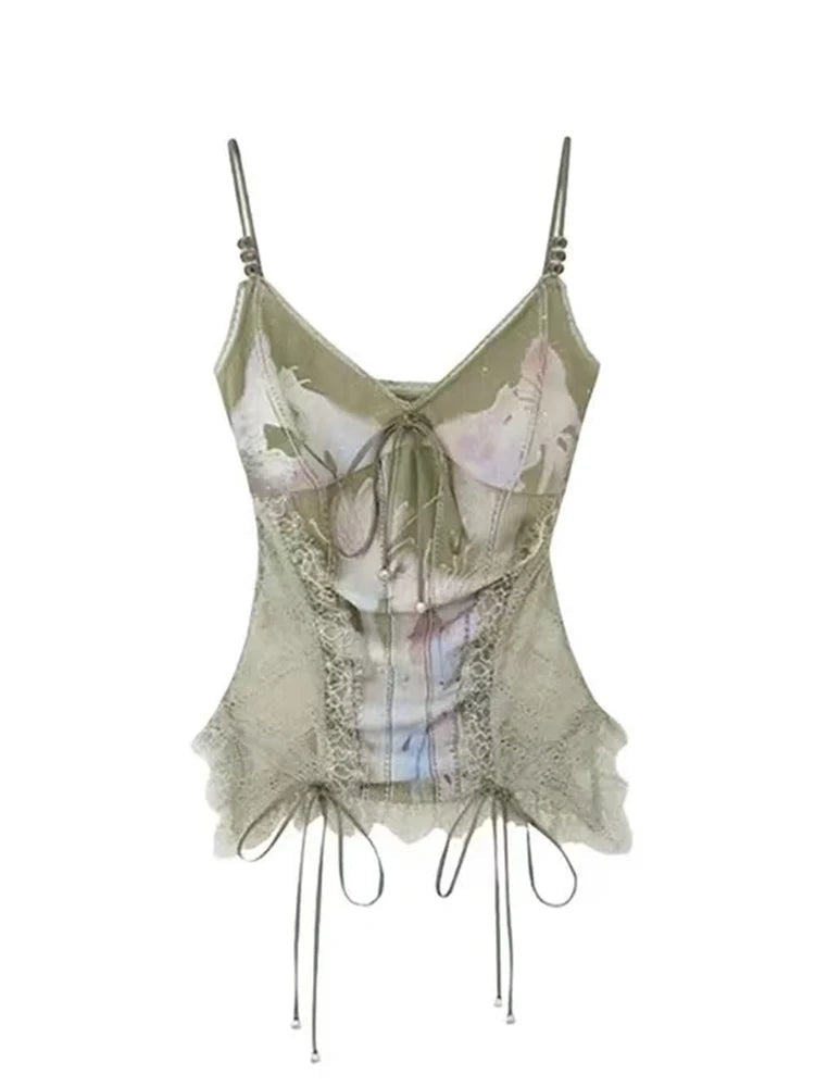Summer Vacation Dark Academia Halter Top Punk