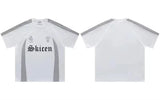 Retro Patchwork Hip Hop Printed Letter T-Shirt