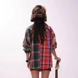 Plaid Oversized Flannel Shirt