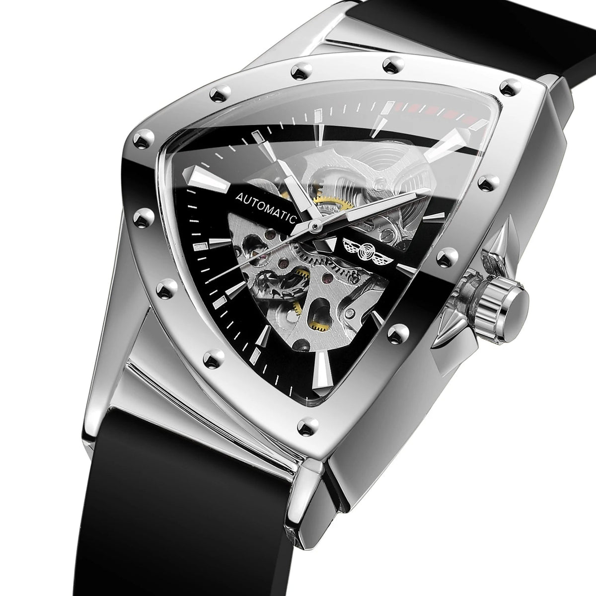 Luxury Triangle Steel Skeleton Automatic Watch