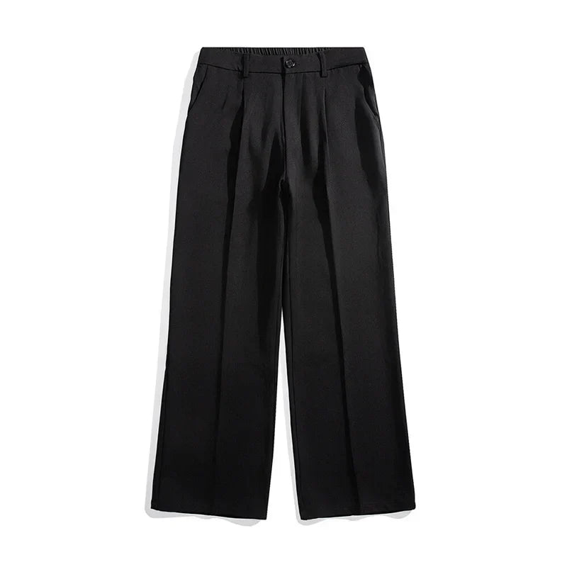 Comfortable Black Loose Korean Pants
