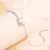 Pulsera Vintage Luna y Estrella de Plata Sterling