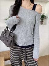 Acubi Knitted Off-shoulder Top